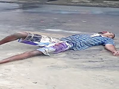 Thief was brutally beaten i Serra city Brasil 