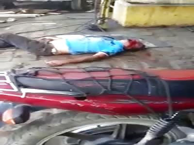 man in terrible agony to death