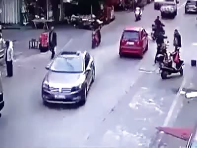 Biker hit in high speed