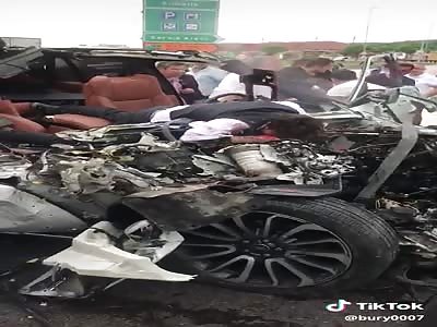 Range Rover accident aftermath