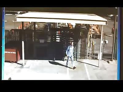 Light Pole Lands on Woman  