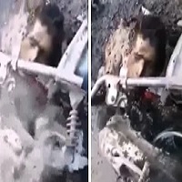 Rider Explodes Only His Head Remains Smokey Mess