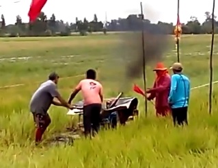 Accident in Plow Race