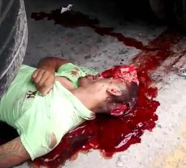 Man lies dead with crushed skull