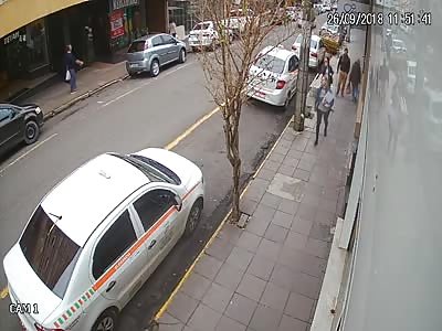 Asshole Hits Random Hot Girl in the Head