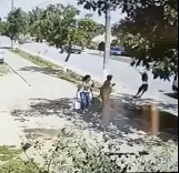 CCTV.. Girl Sent Flying