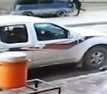 Pedestrian Smashed by Car