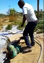 Thief Beaten with Iron Rod