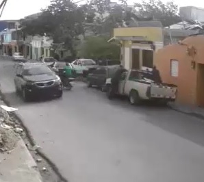 Bike vs Parked Pickup Truck