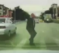 Moronic Pedestrian Hit