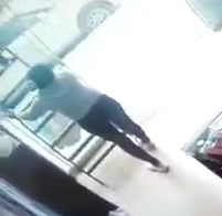 Clumsy Bitch Falls From Ladder