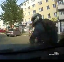 Biker Ragdolled ....