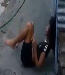 Cute Girlfriend Beaten and Kicked