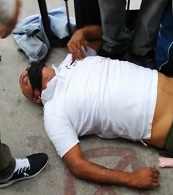 Dude Wearing Stupid Mask Beaten Relentlessly 