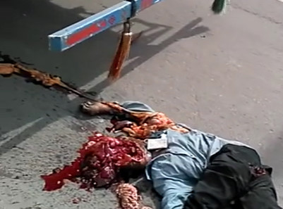 EPIC GORE!  Man Crushed to Death is Nothing but Guts Now 