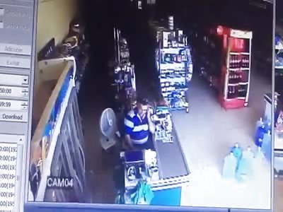 MAN REACTS TO ROBERY AND NARROWLY ESCAPES DEATH