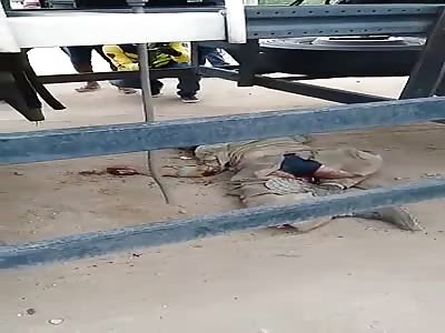 MOTORCYCLIST WAS RUN OVER BY TRUCK