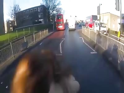 WOMAN HIT BY MOTORCYCLE, WALK IT OFF