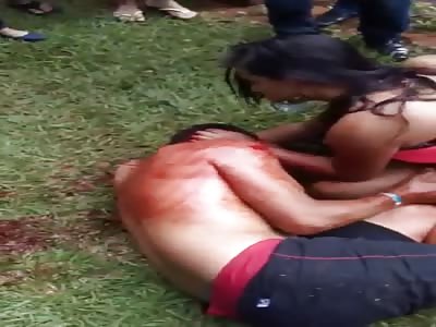 MAN IN AGONY AFTER BEING SHOT BY THIEVES