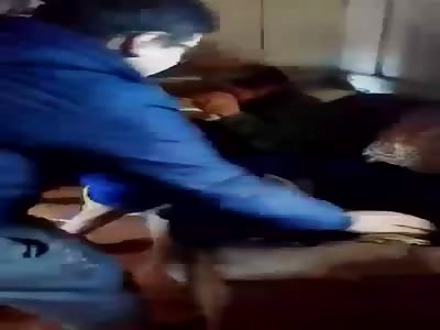 HE IS BEING BEATEN FOR DISRESPECTING HIS MOTHER