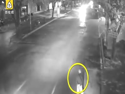  Old Chinese man gets ran over repeatedly by vehicles 