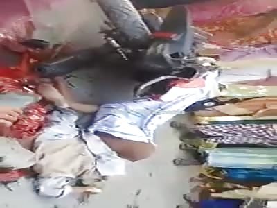 The Remains of a Man After he Was Runover by a Truck (Other Angle) 