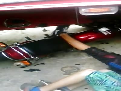  accident leaves two friends under truck