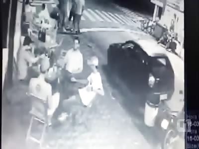 car runs over 4 friends