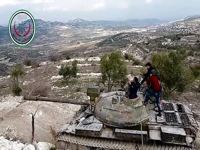 Archaic T-55 Main Battle Tank Hammers Building Full of Troops