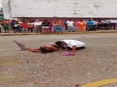 Man cries a dead wife