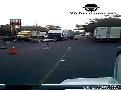 Woman messing the street