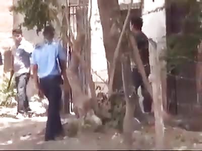 Police intervening thief