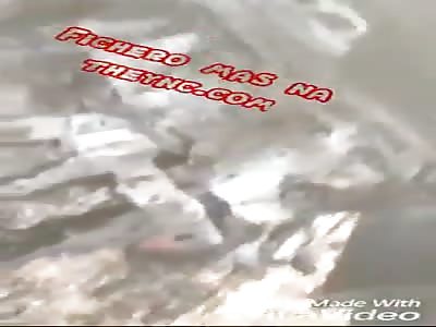 Aftermath of war burned and dismembered