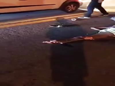 Woman and run over and ripped to my in motorcycle accident