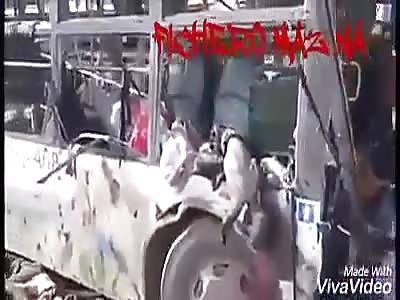 Rebel army massacre 70 civilians being evacuated in Syria