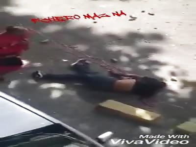 Terrible accident crashed and fell from above