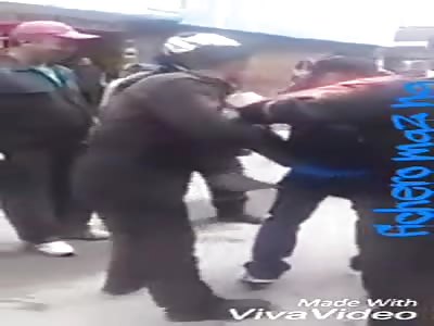 Thief beaten as if he were a tinker