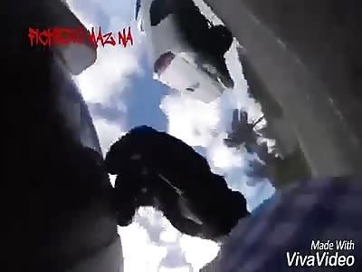 Motorcyclist records his own accident