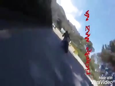 Motorcyclist suffers accident