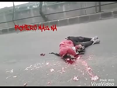 Man with head crushed by truck