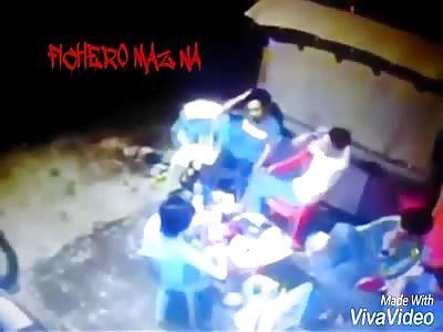 Assault with machete