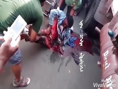 Man Ripped the Fuck Out by Truck