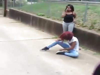 one girl beaten by 3