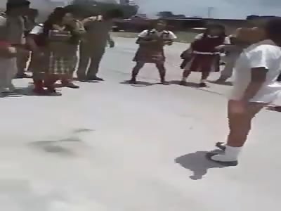 Mexicans fighting on leaving their school