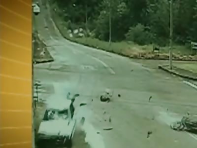 Car and motorcycle accident