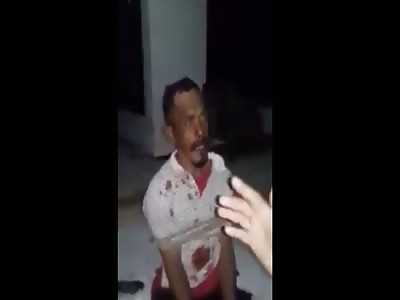 Man hit and burned alive    (Complete video)