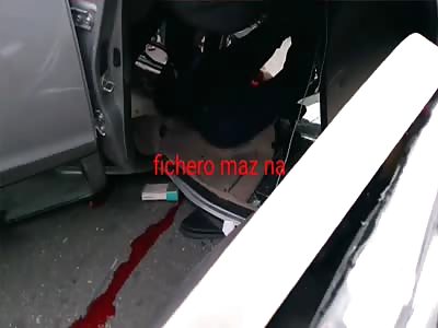 Dead with crushed head