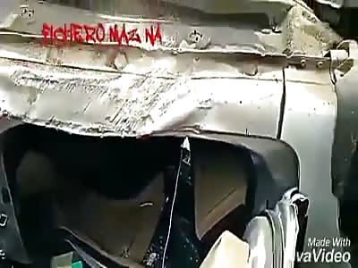 Man with head shattered