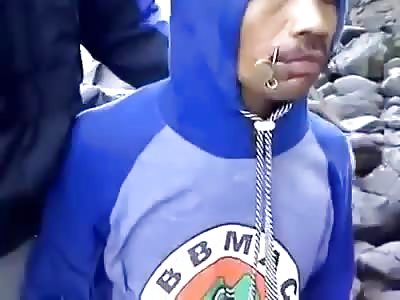 black gets pierced to