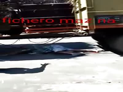 Agonizing under a truck